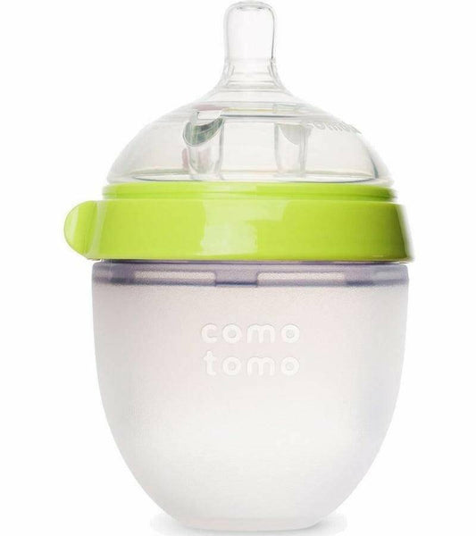 Comotomo Silicone Bottle 5oz- Green - Traveling Tikes 