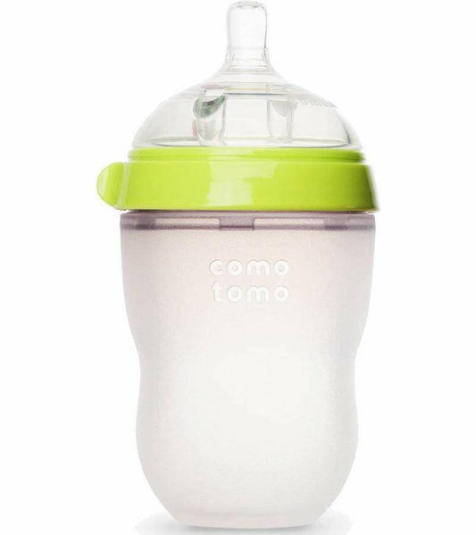 Comotomo Silicone Bottle 8oz- Green - Traveling Tikes 