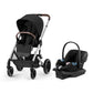 Cybex Balios S Lux Travel System - Moon Black (Silver Frame)