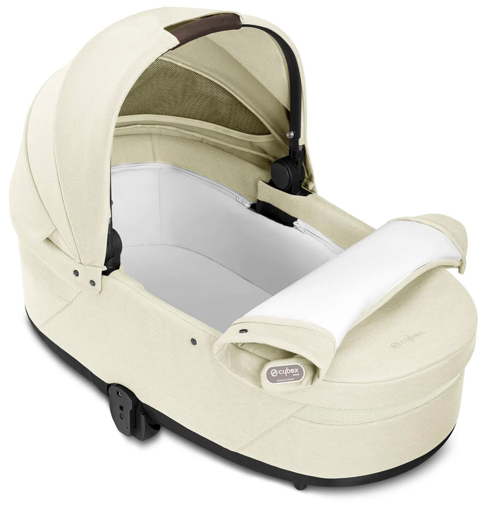 Cybex Balios S Lux 2 Stroller + Cot S Lux 2 Bundle - Taupe Frame / Seashell Beige