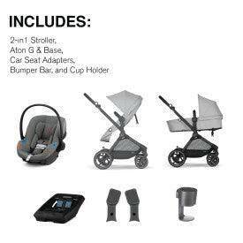 Cybex EOS Travel System - Lava Grey (Black Frame) - Traveling Tikes 