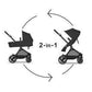 Cybex EOS Travel System - Moon Black (Silver Frame) - Traveling Tikes 