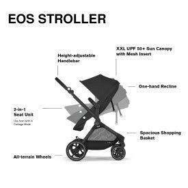 Cybex EOS Travel System - Moon Black (Silver Frame) - Traveling Tikes 