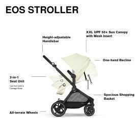 Cybex EOS Travel System - Seashell Beige (Black Frame) - Traveling Tikes 