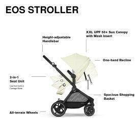 Cybex EOS Travel System - Seashell Beige (Black Frame) - Traveling Tikes 