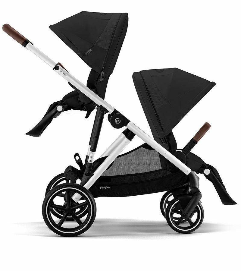 Cybex Gazelle S 2 Double Stroller Bundle - Silver Frame / Lava Grey - Traveling Tikes 