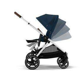 Cybex Gazelle S 2 Stroller – Silver Frame with Ocean Blue Seat