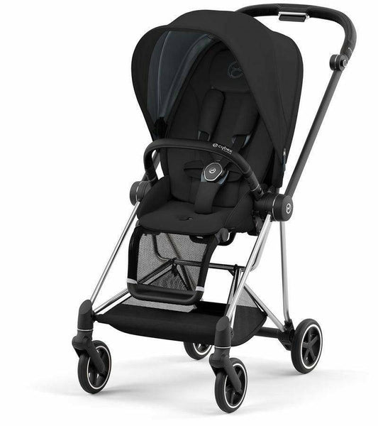 Cybex Mios 3 Stroller - Chrome / Black / Deep Black - Traveling Tikes 