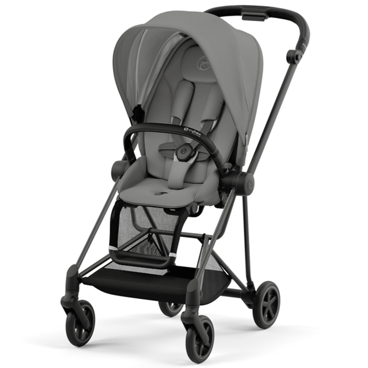 Cybex MIOS 3 Stroller - Matte Black/Black Frame and Soho Grey Seat Pack 521004297