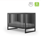 DaDaDa Austin 3-in-1 Convertible Crib - Black - Traveling Tikes 