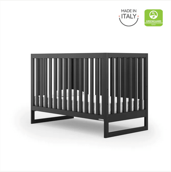 DaDaDa Austin 3-in-1 Convertible Crib - Black - Traveling Tikes 