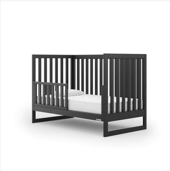 DaDaDa Austin 3-in-1 Convertible Crib - Black - Traveling Tikes 