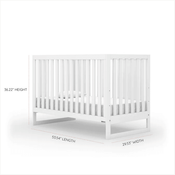 DaDaDa Austin 3-in-1 Convertible Crib - White - Traveling Tikes 