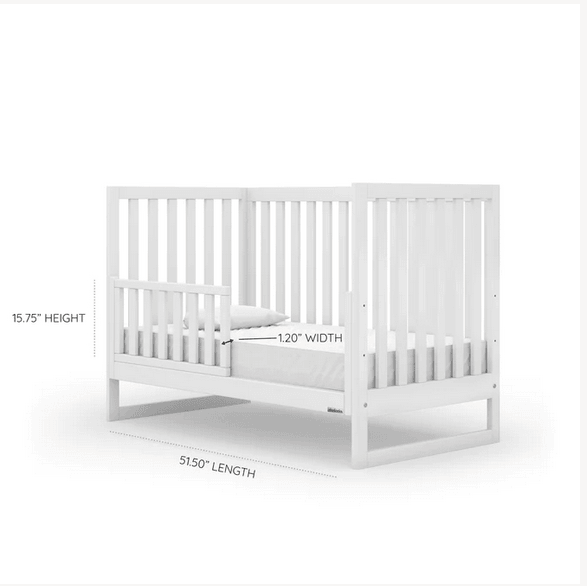 DaDaDa Austin 3-in-1 Convertible Crib - White - Traveling Tikes 