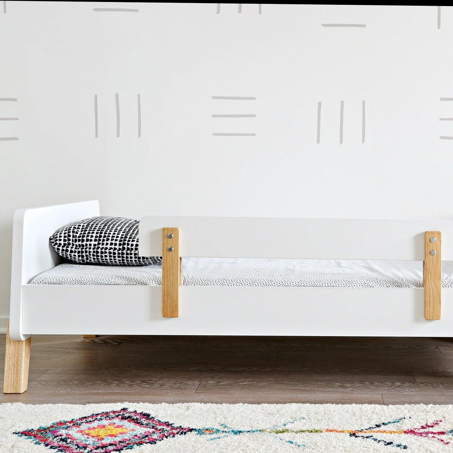 Dadada Muse Toddler Bed White + Natural - Traveling Tikes 