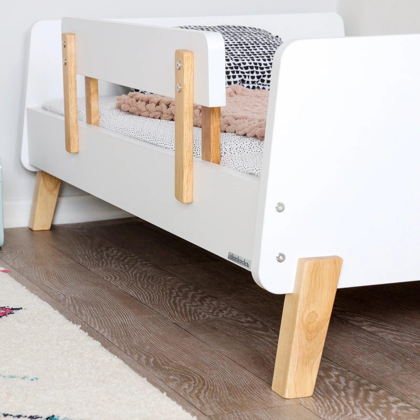 Dadada Muse Toddler Bed White + Natural - Traveling Tikes 