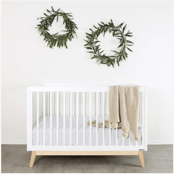 DaDaDa Soho 3-in-1 Convertible Crib - White/Natural