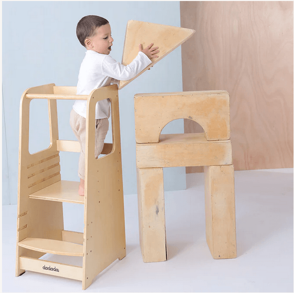 Dadada Toddler Tower - Natural - Traveling Tikes 