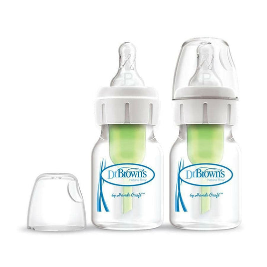 Dr. Brown’s Natural Flow Options+ Preemie Baby Bottle, 2 oz/60 ml, 2 PK - Traveling Tikes 