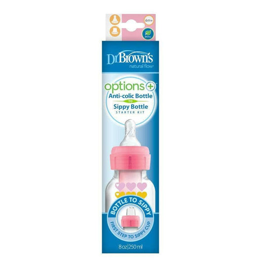 Dr. Brown’s Options+ Baby Bottle and Sippy Spout, Sippy Bottle Starter Kit-8oz - Traveling Tikes 