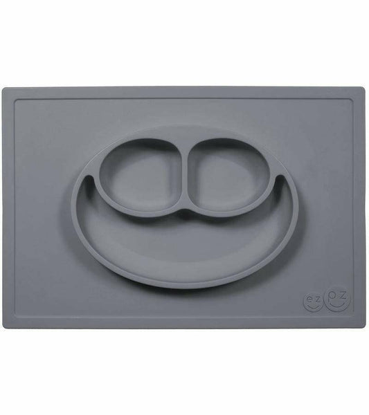 EZPZ Happy Mat Placemat & Plate - Gray EZPZ-5108