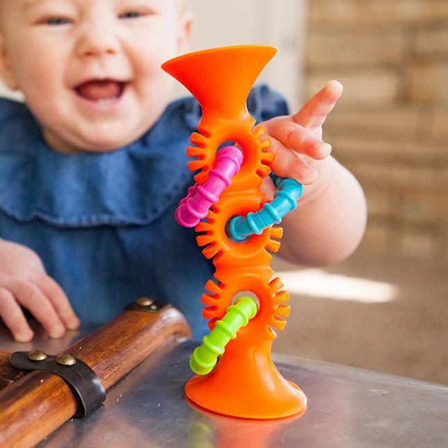 Fat Brain Toys PipSquigz Loops -  Orange - Traveling Tikes 