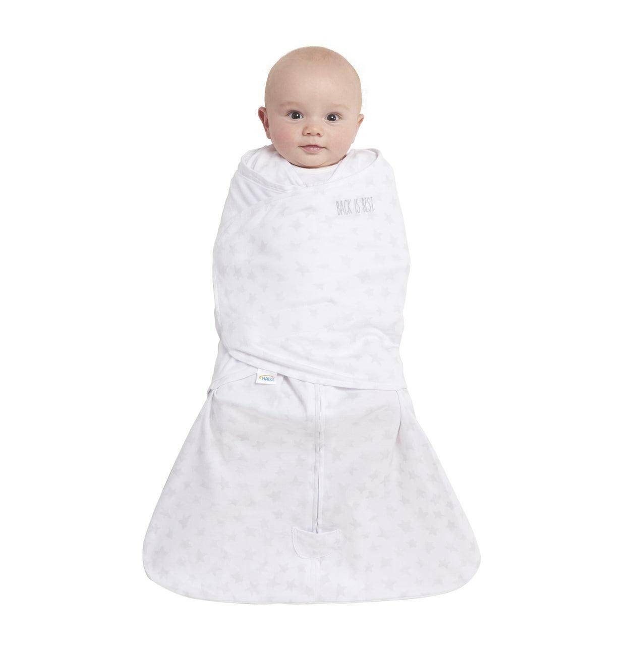 HALO SleepSack Swaddle Platinum - Grey Twinkle (Small) - Traveling Tikes 