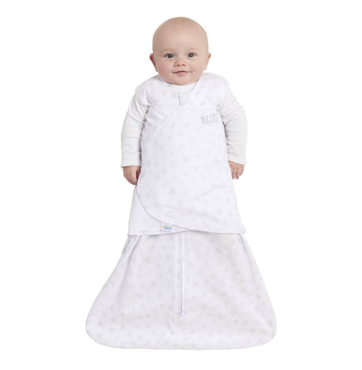 HALO SleepSack Swaddle Platinum - Grey Twinkle (Small) - Traveling Tikes 