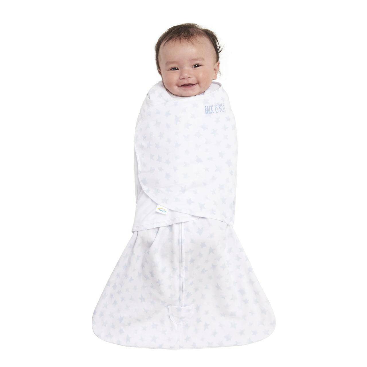 HALO SleepSack Swaddle Platinum - Pale Blue Twinkle (Small) - Traveling Tikes 