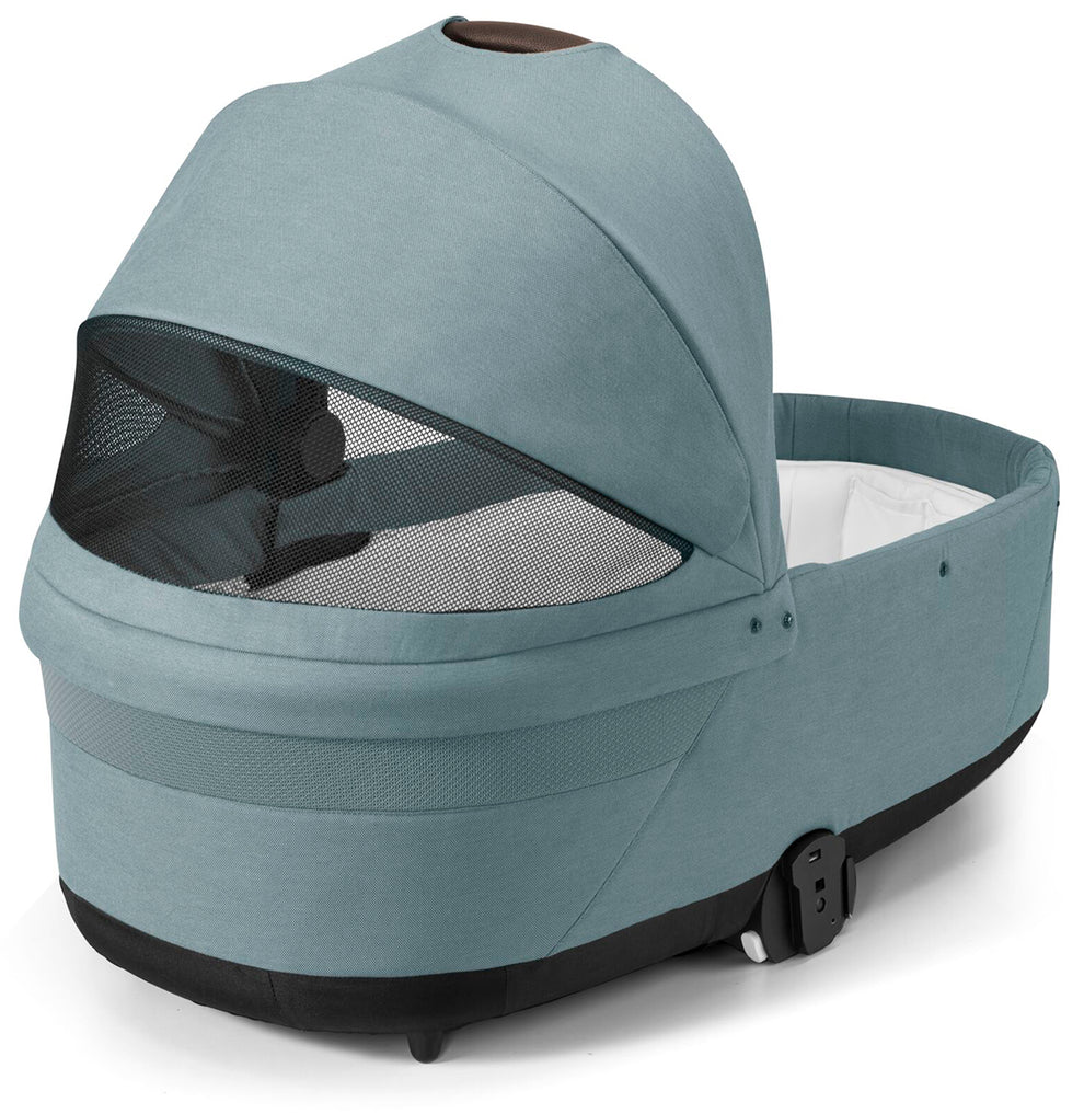 Cybex Balios S Lux 2 Stroller + Cot S Lux 2 Bundle - Taupe Frame / Sky Blue