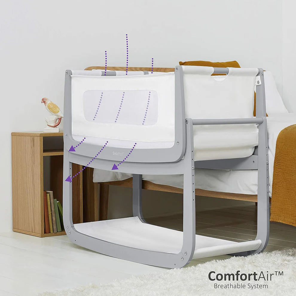 Snuz SnuzPod4 Bedside Crib - Dove Grey