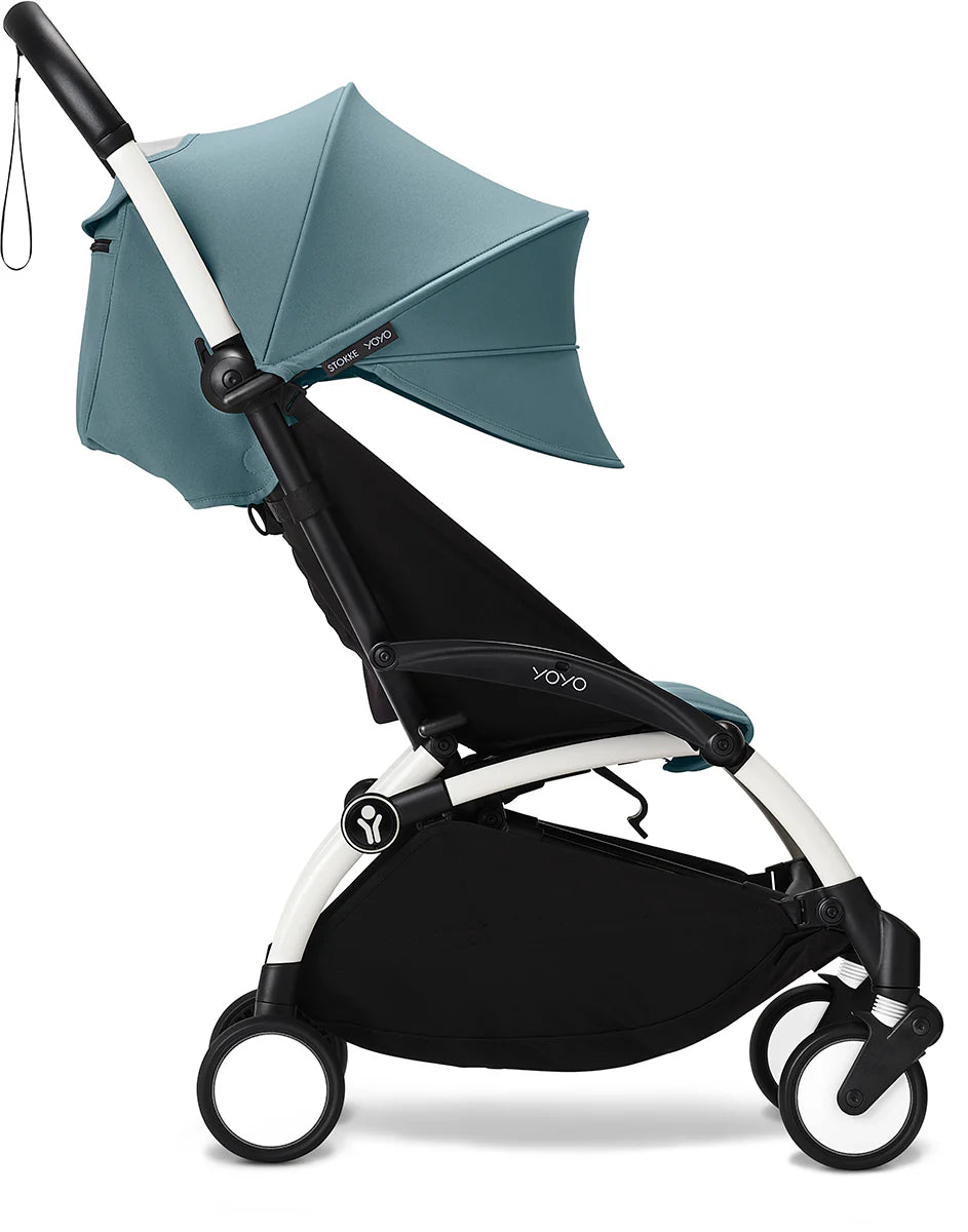 Stokke YOYO3 Ultra Compact 6+ Stroller (One Box) - White / Aqua