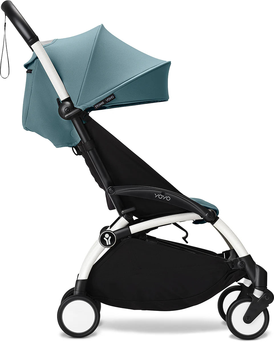 Stokke YOYO3 Ultra Compact 6+ Stroller (One Box) - White / Aqua