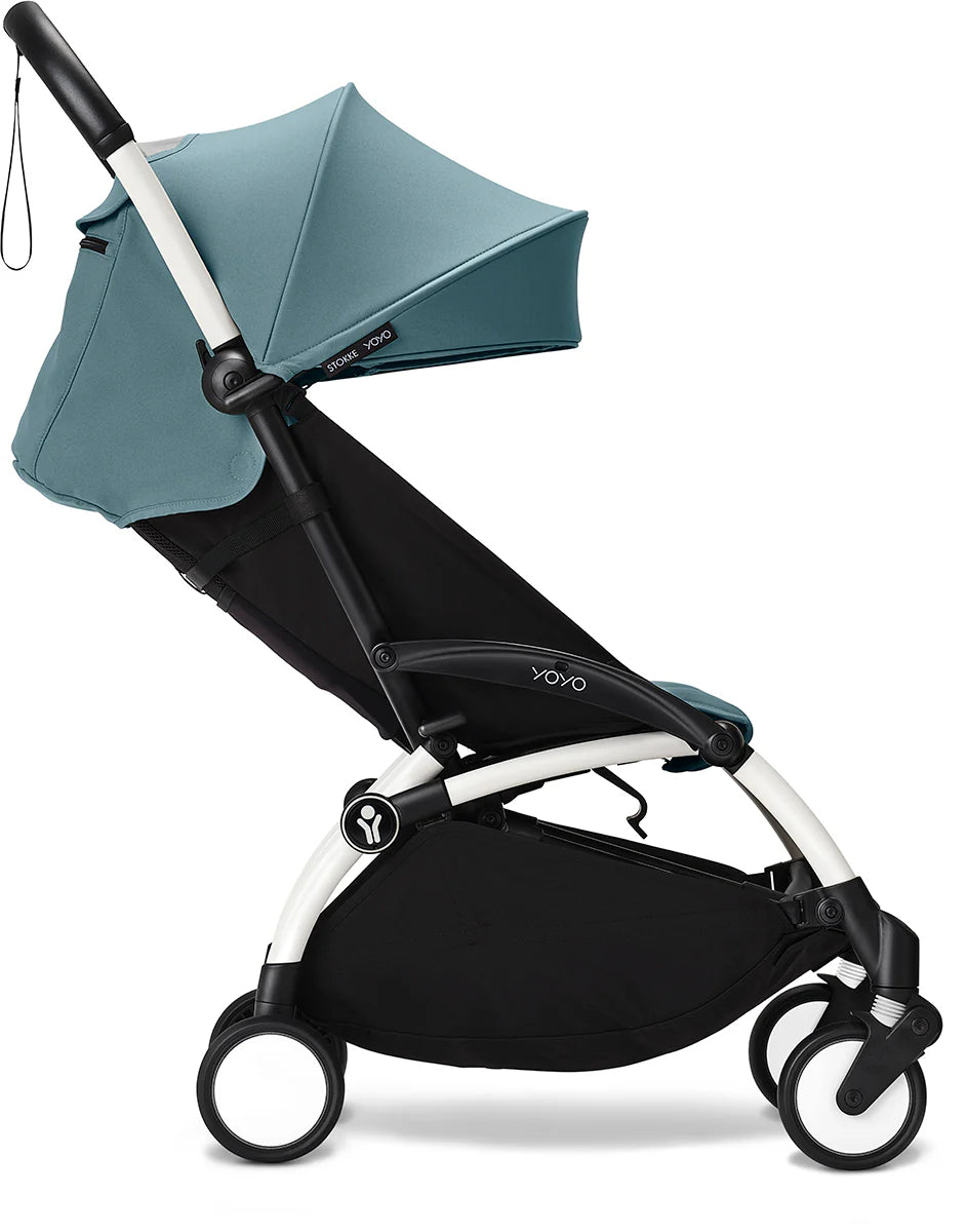 Stokke YOYO3 Ultra Compact 6+ Stroller (One Box) - White / Aqua