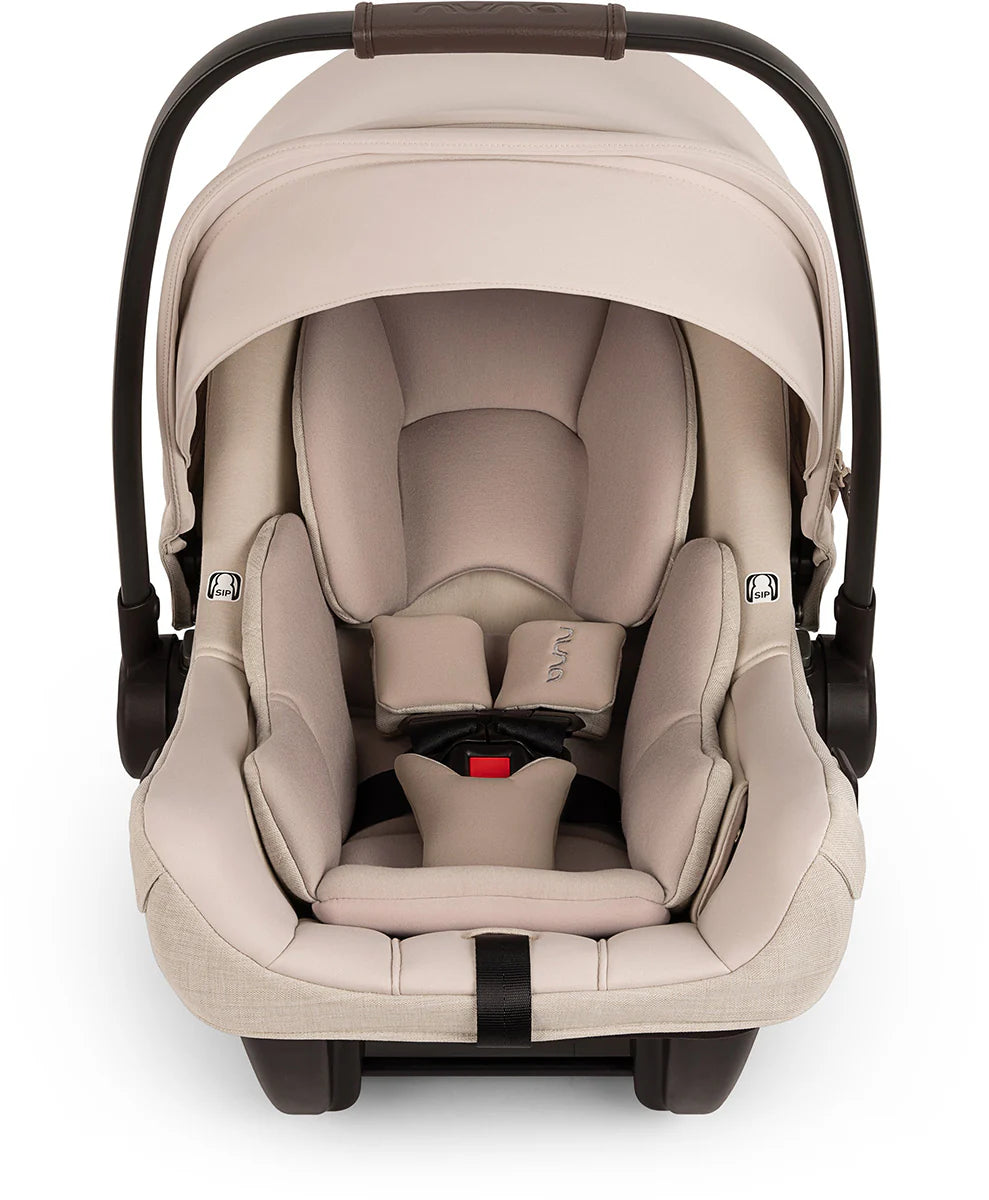 Nuna MIXX Next with Magnetic Buckle + PIPA Aire RX Travel System Bundle - Biscotti / Biscotti