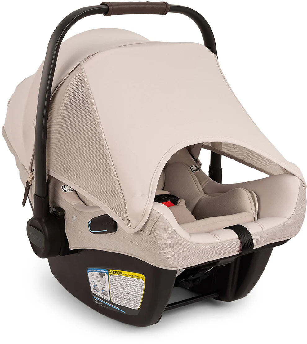 Nuna PIPA Aire RX Infant Car Seat + PIPA RELX Base with Load Leg - Biscotti