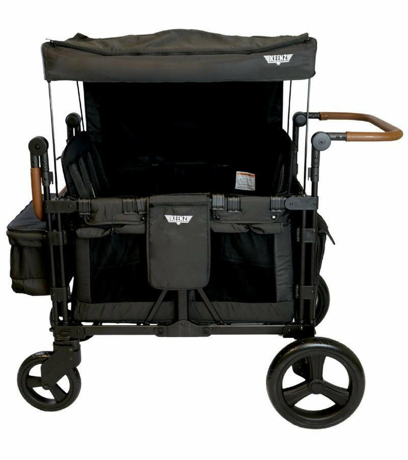 Keenz XC+ 2.0 (4 Seater) Stroller Wagon - Black - Traveling Tikes 