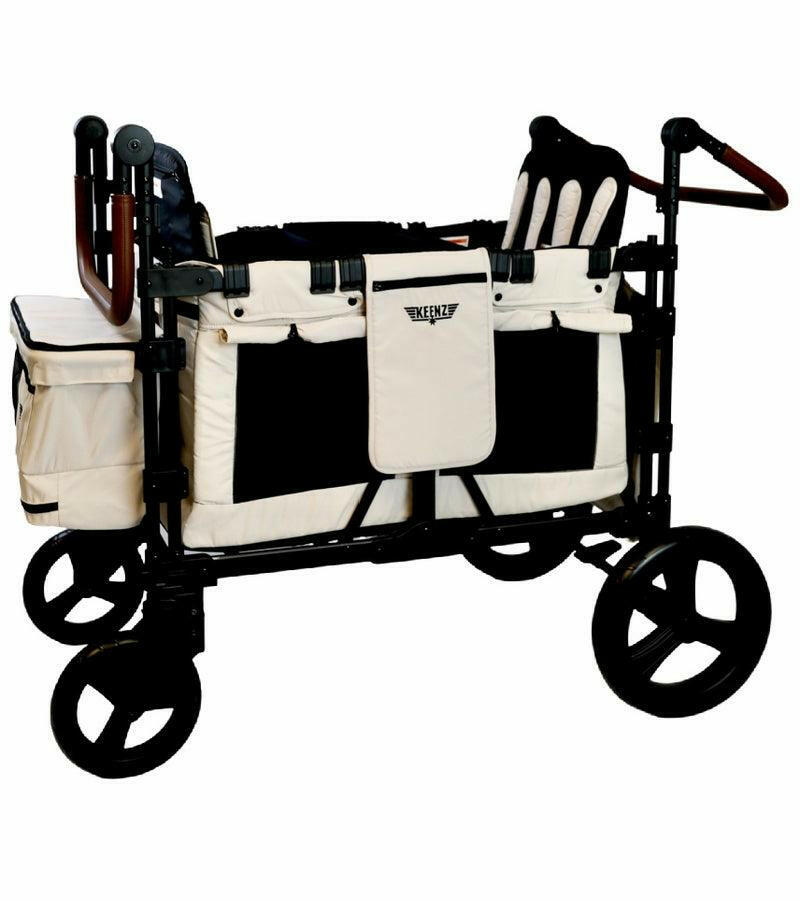 Keenz XC+ 2.0 (4 Seater) Stroller Wagon - Cream - Traveling Tikes 