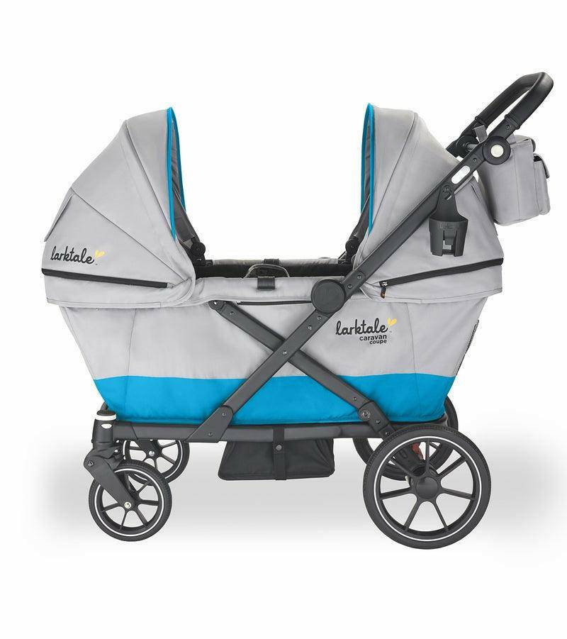 Larktale Caravan Coupe (2 Seater) Stroller Wagon - Gray/Black - Traveling Tikes 