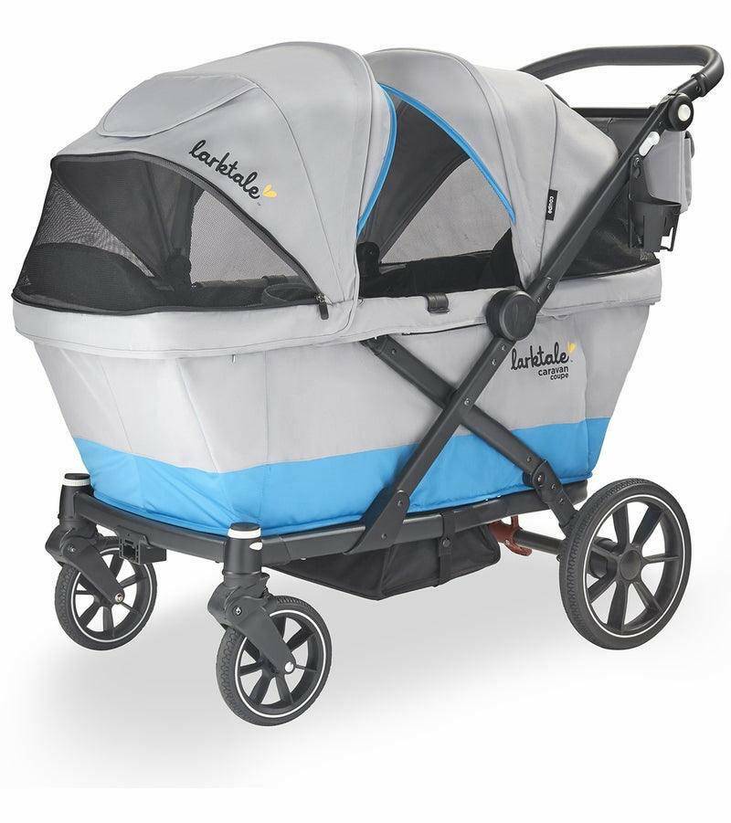 Larktale Caravan Coupe (2 Seater) Stroller Wagon - Gray/Black - Traveling Tikes 