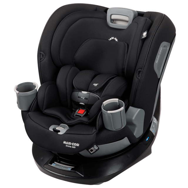 Maxi-Cosi Emme 360 Rotating All-in-One Convertible Car Seat - Midnight Black - Traveling Tikes 