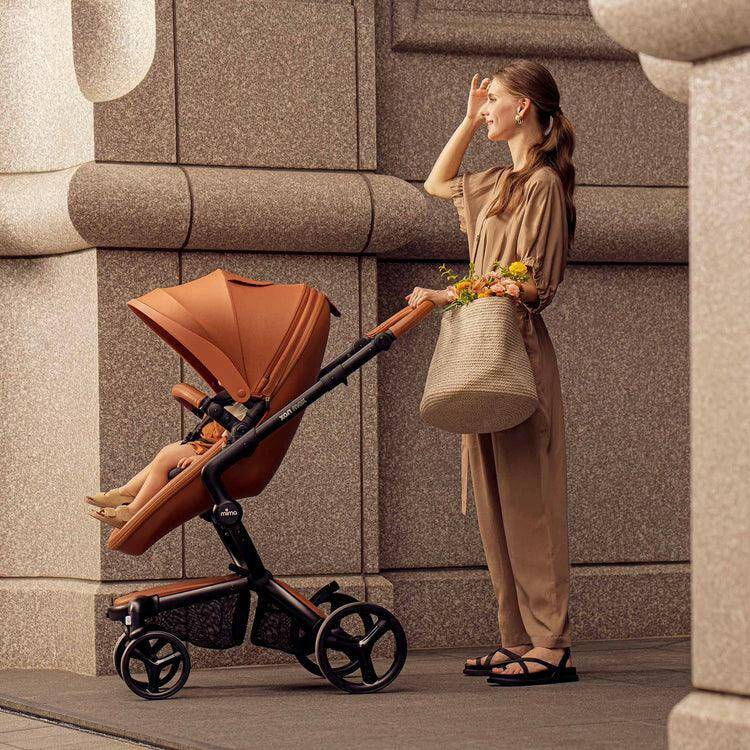 Mima Xari Max Stroller - Black/Camel/Black - Traveling Tikes 