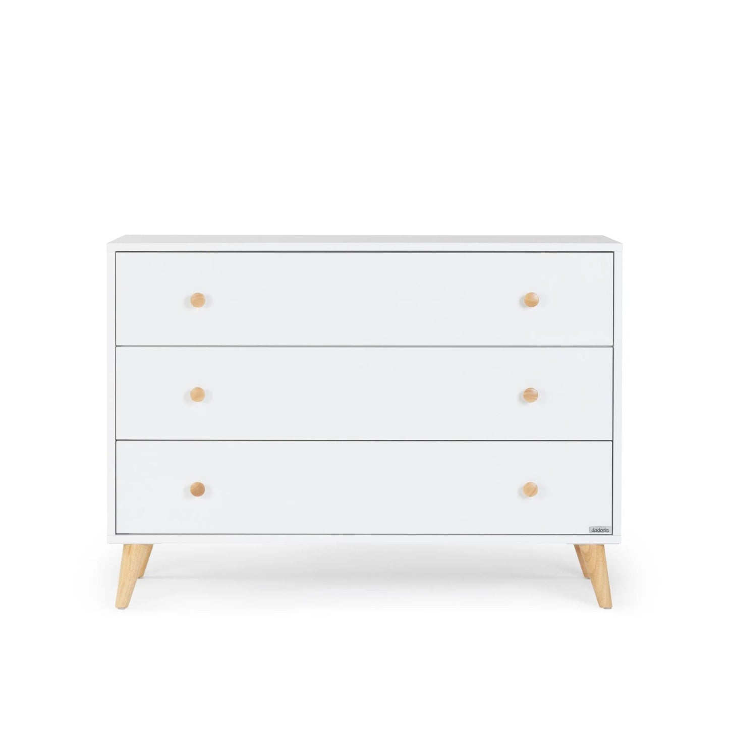 DaDaDa Austin 3-Drawer Dresser - White/Natural - Traveling Tikes 