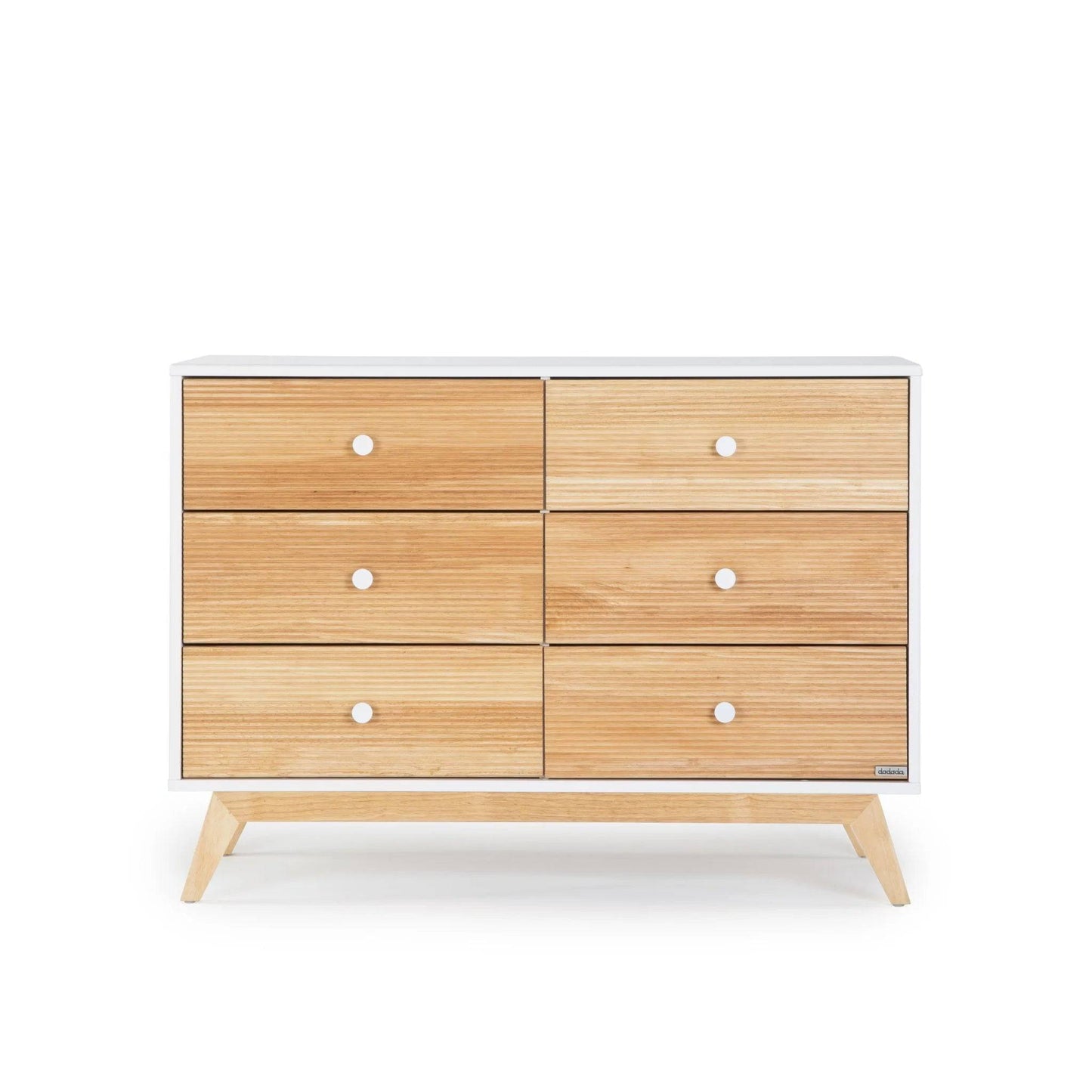 Dadada Merry 6-Drawer Dresser - White/Natural