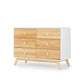 Dadada Merry 6-Drawer Dresser - White/Natural