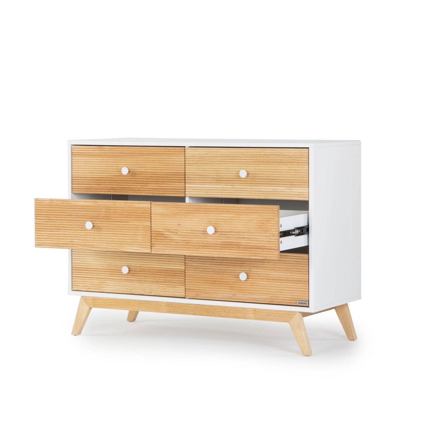 Dadada Merry 6-Drawer Dresser - White/Natural