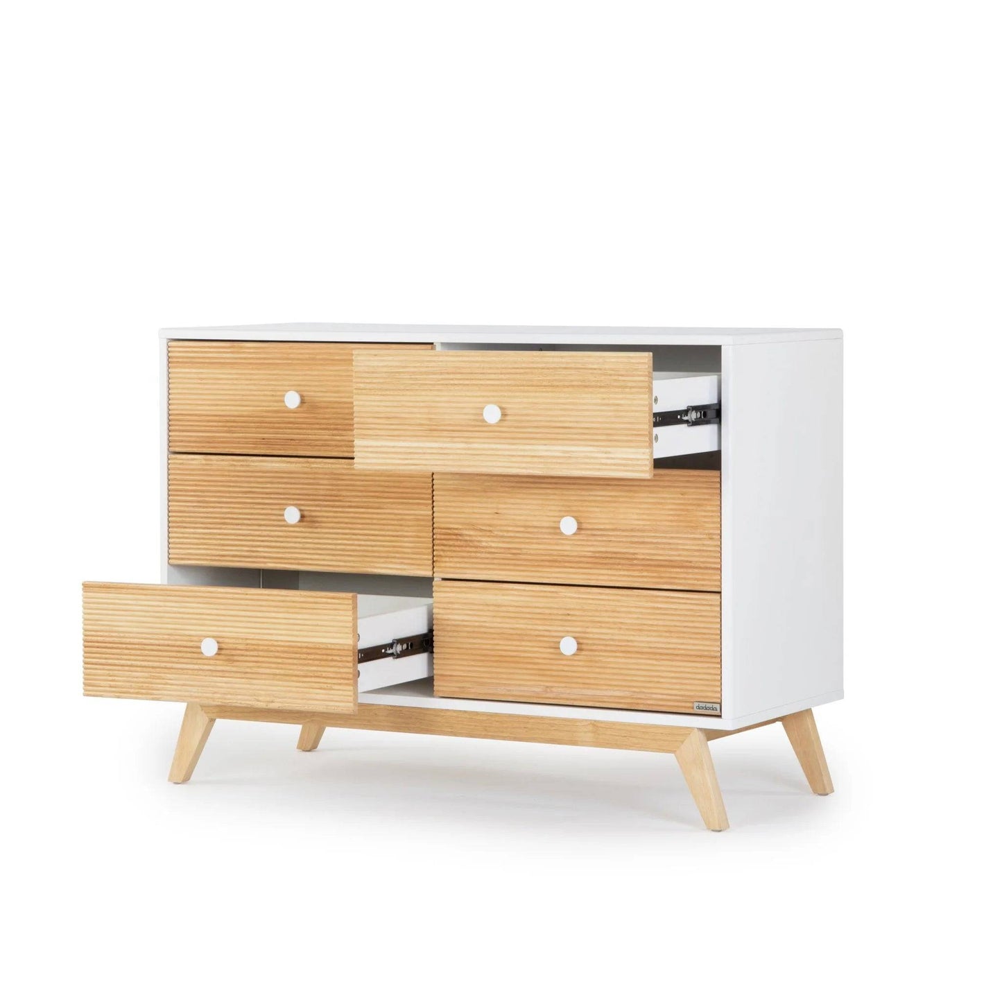 Dadada Merry 6-Drawer Dresser - White/Natural