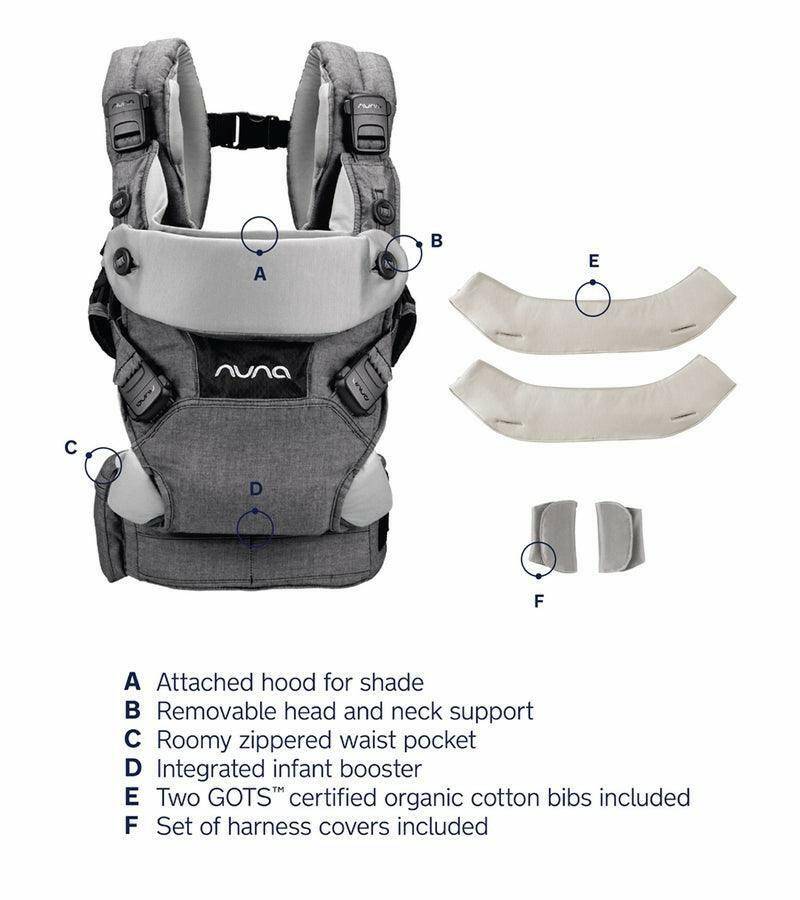 Nuna CUDL 4 in 1 Baby Carrier - Softened Shadow - Traveling Tikes 