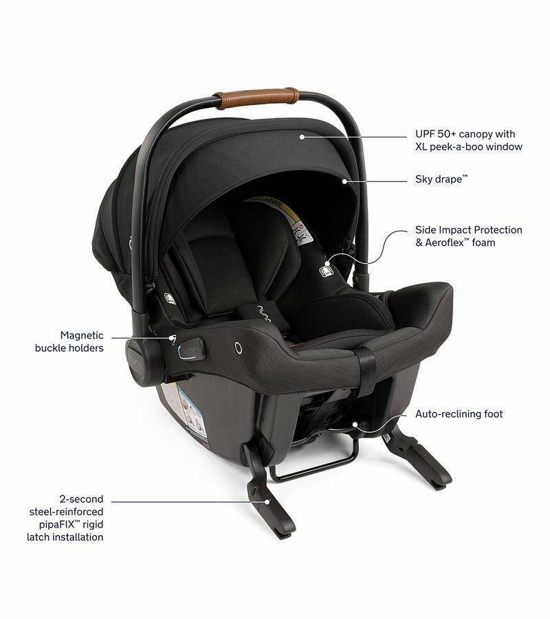 Nuna MIXX next + PIPA urbn Travel System - Caviar - Traveling Tikes 