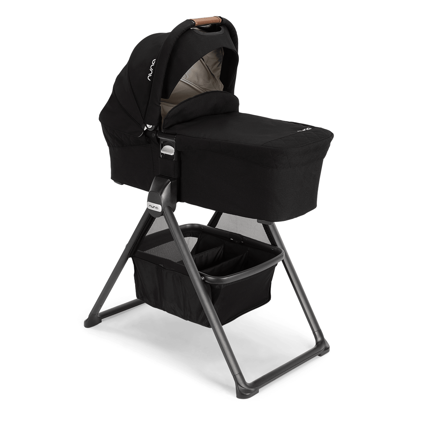 Nuna MIXX Series Bassinet + Stand - Caviar - Traveling Tikes 